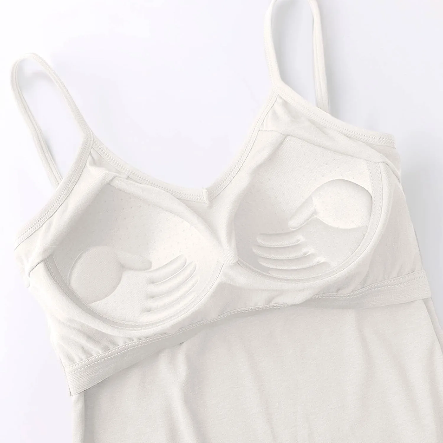 Womens Modal Built-in Bra Summer 2025 Basic Padded Yoga Shirt Shelf Bras Workout Camisole Casual Modal Undershirt