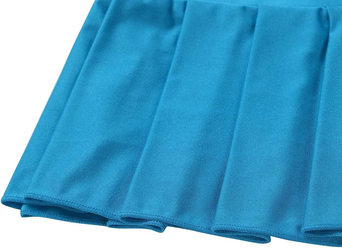 Women's Pleated Mini Skirt Elastic Waist Schoolgirl Role Play Skirts Lingerie Nightwear