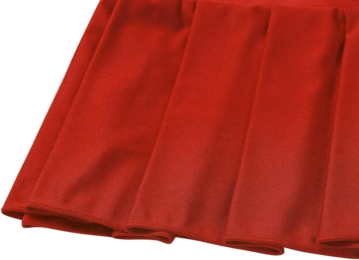 Women's Pleated Mini Skirt Elastic Waist Schoolgirl Role Play Skirts Lingerie Nightwear
