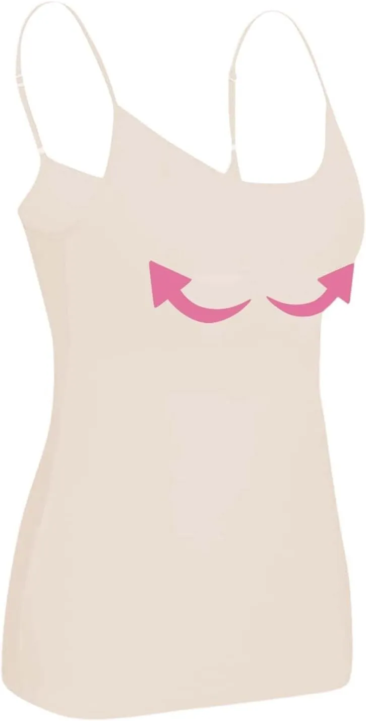 Women's Shaping Cami with Built in Bra, Tummy Control Shapewear Camisole Tops for Woman T-Shirt with Built-in Bra
