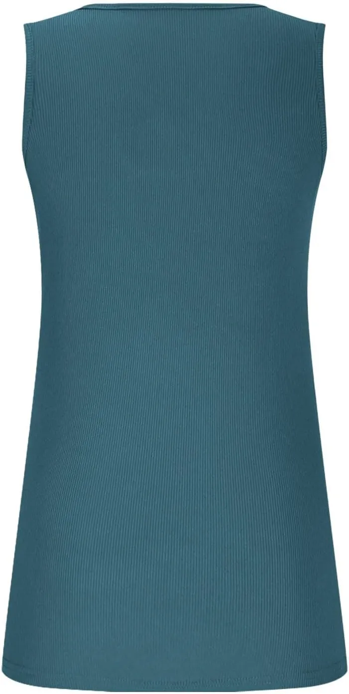 Womens Summer Cutout Tank Tops Ribbed Knit Sleeveless Shirts Slim Fitted Tanks Y2K Sexy Basic Tee Shirt Outfits