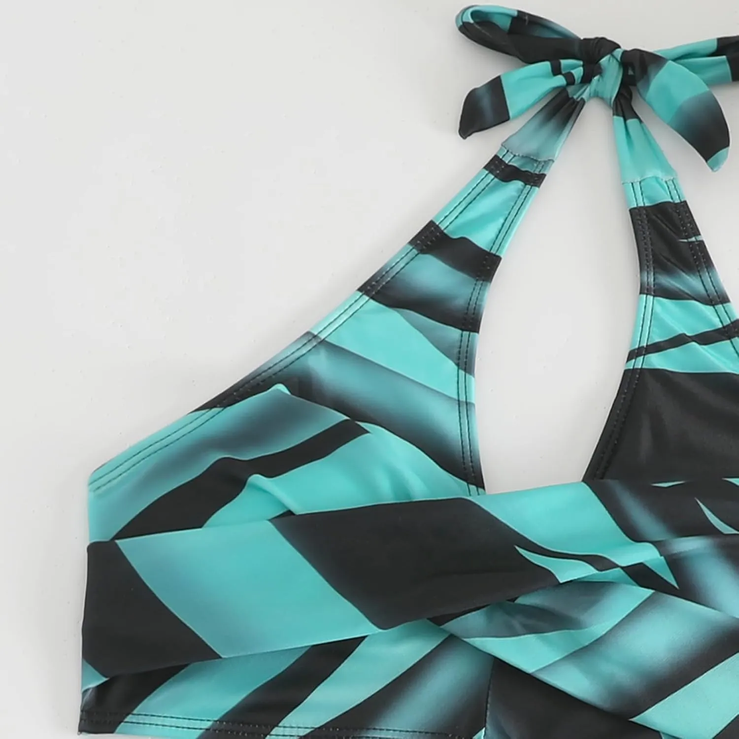 Women's Summer Sexy Bikini Sets Push Up Tie Back Bra with Boyshorts Swim Suits Summer Beach Swimwear