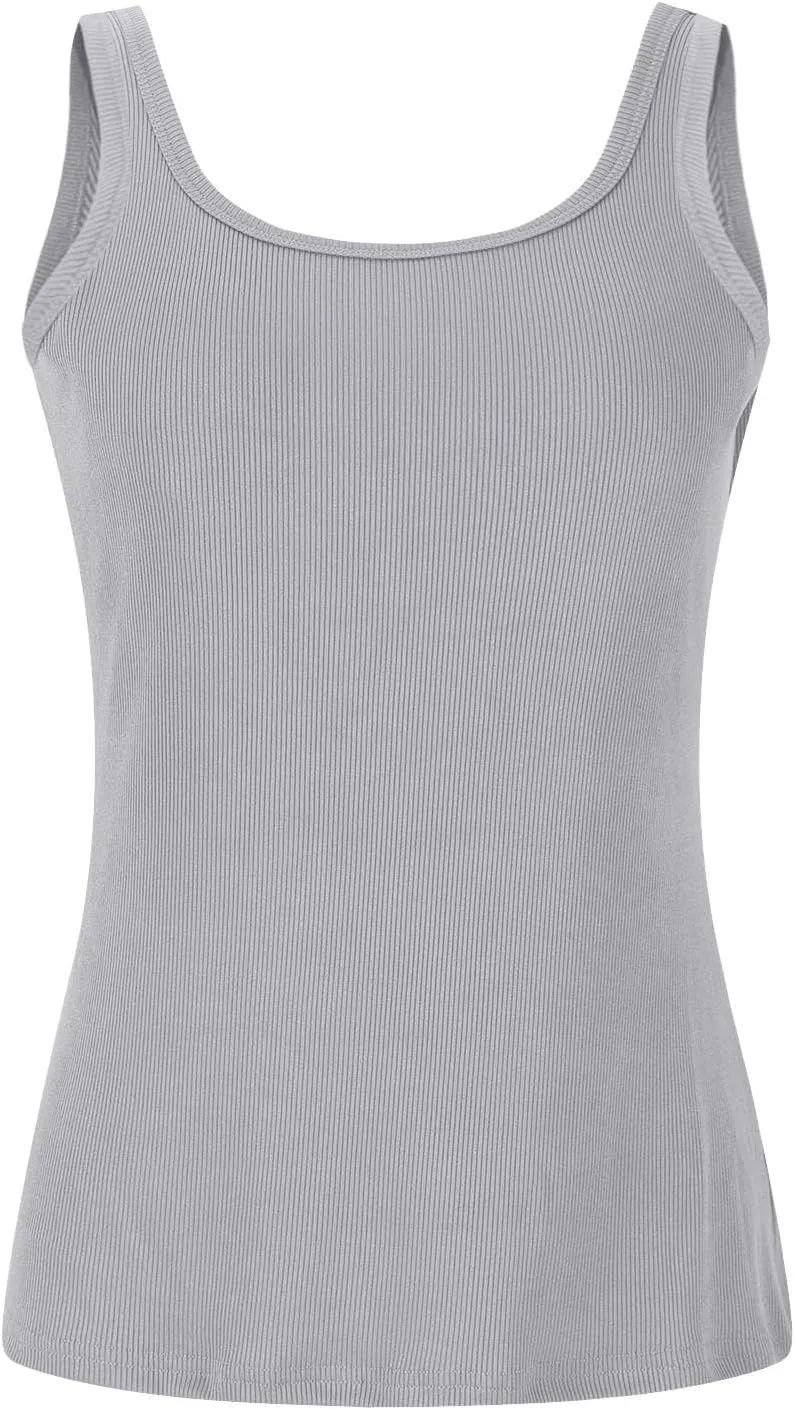 Womens Tank Tops Summer Sleeveless High Neck Ribbed Knit Slim Fitted Blouse Side Ruched Basic Tees Shirts Tank Top