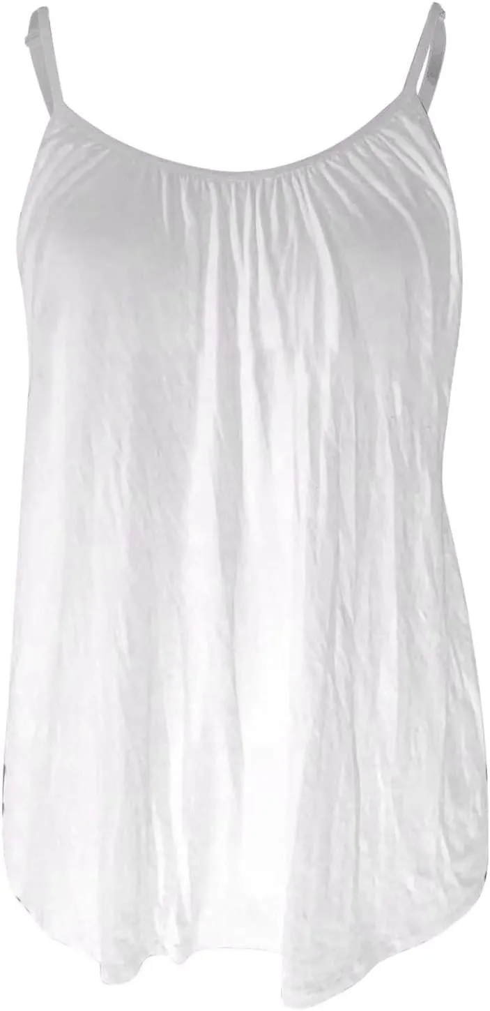 Womens Tank Tops with Built in Bra Modal Camisole with Shelf Bra Adjustable Spaghetti Strap Cami Cotton Undershirt