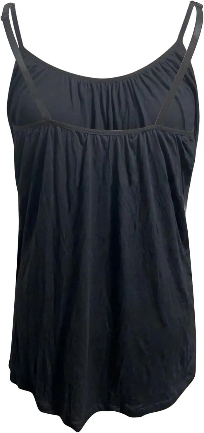 Womens Tank Tops with Built in Bra Modal Camisole with Shelf Bra Adjustable Spaghetti Strap Cami Cotton Undershirt