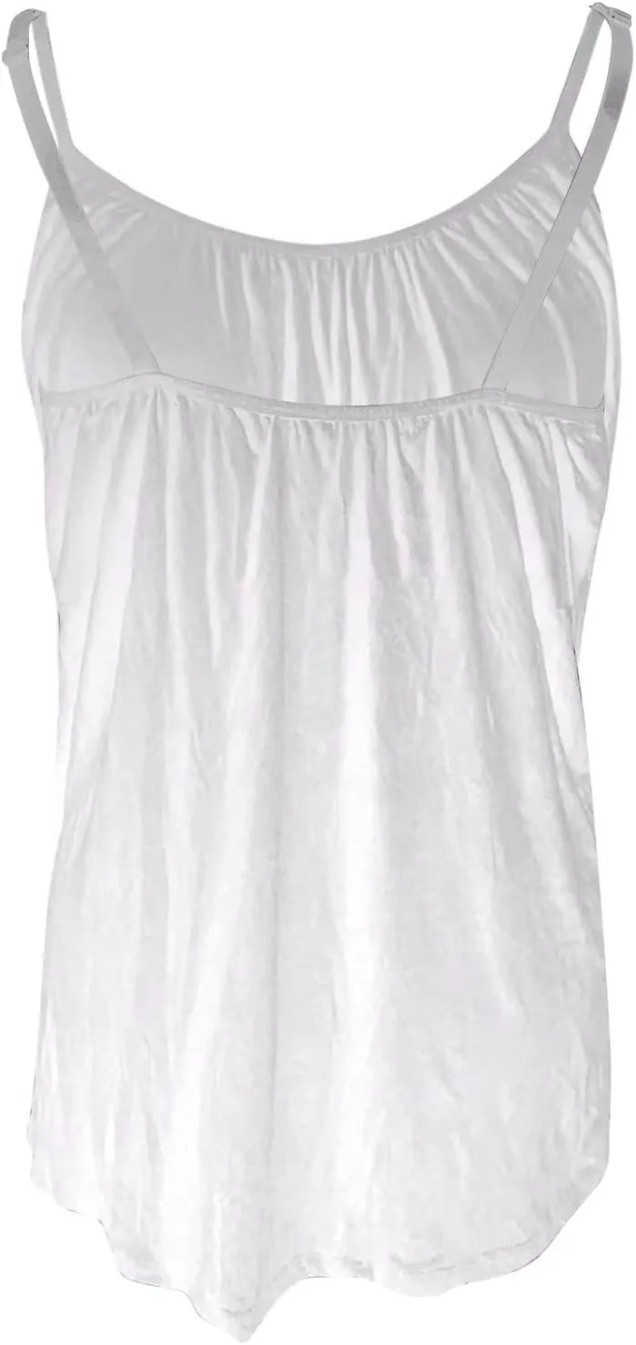 Womens Tank Tops with Built in Bra Modal Camisole with Shelf Bra Adjustable Spaghetti Strap Cami Cotton Undershirt