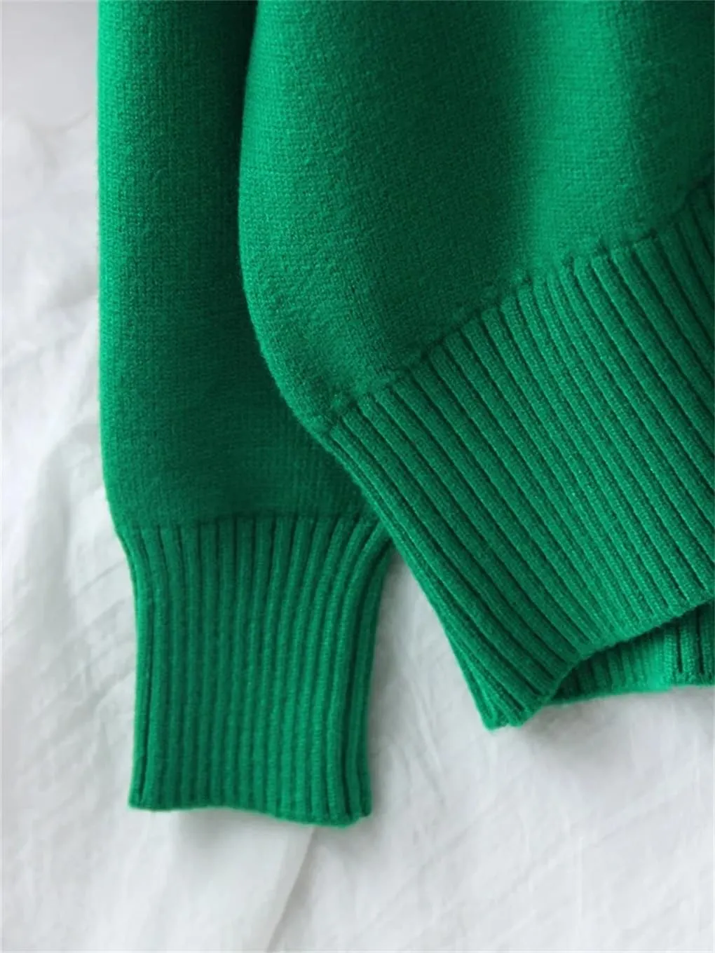 Women's Thick Sweaters Oversize Turtleneck Winter Warm Pullovers Knitted Women Tops