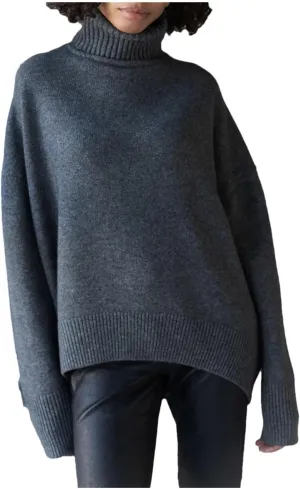 Women's Thick Sweaters Oversize Turtleneck Winter Warm Pullovers Knitted Women Tops