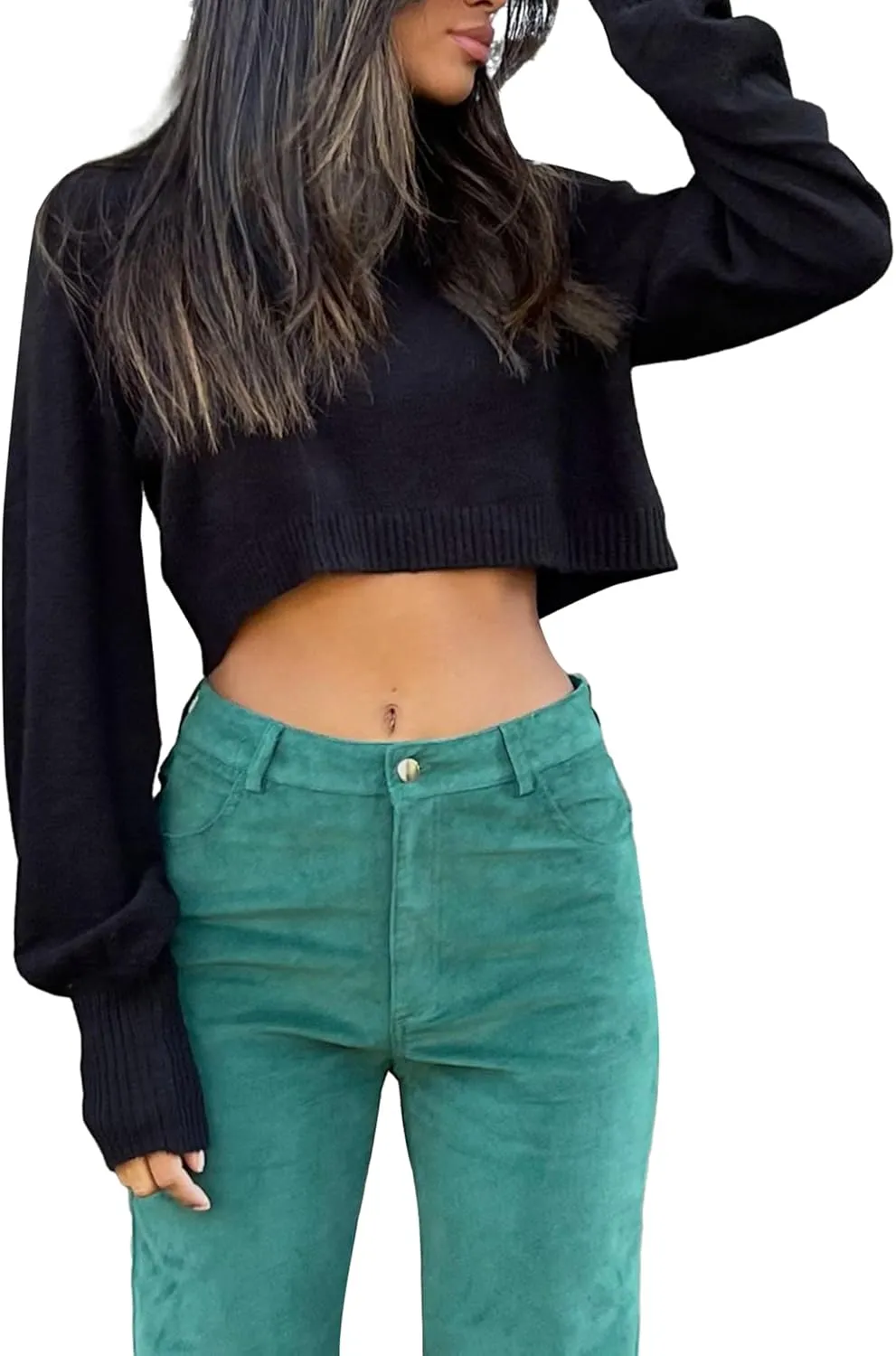 Women's Turtleneck Sweaters Long Sleeve Oversized Pullovers Winter Warm Casual Knit Tops