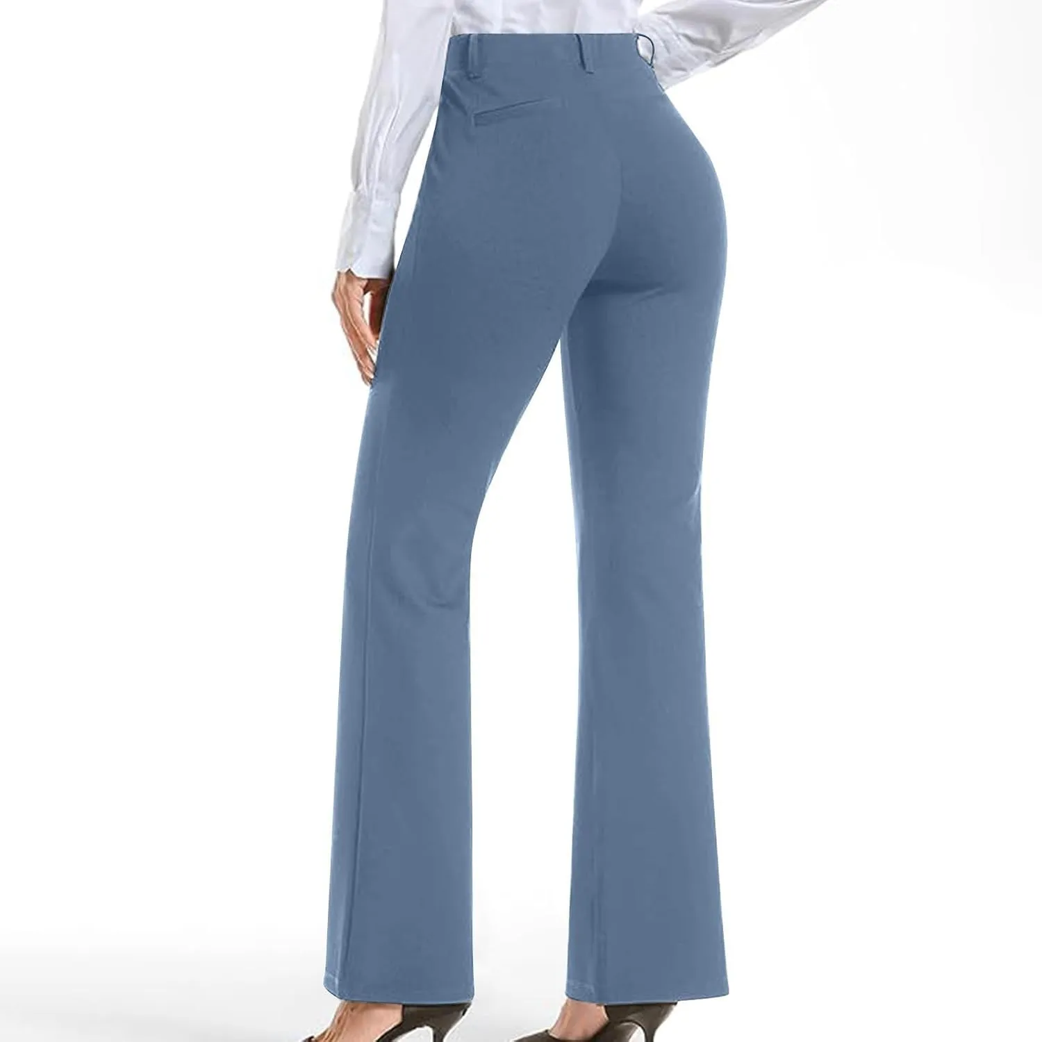 Womens Work Pants Business Casual Dress Pants Bootcut Trousers Pants with Pockets Ladies High Waisted Pants