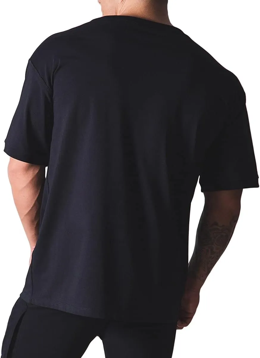 Workout Shirts Short Sleeve Oversized Hipster Loose Gym Shirts Basketball Hip-hop Street Style T-Shirts for Men T44