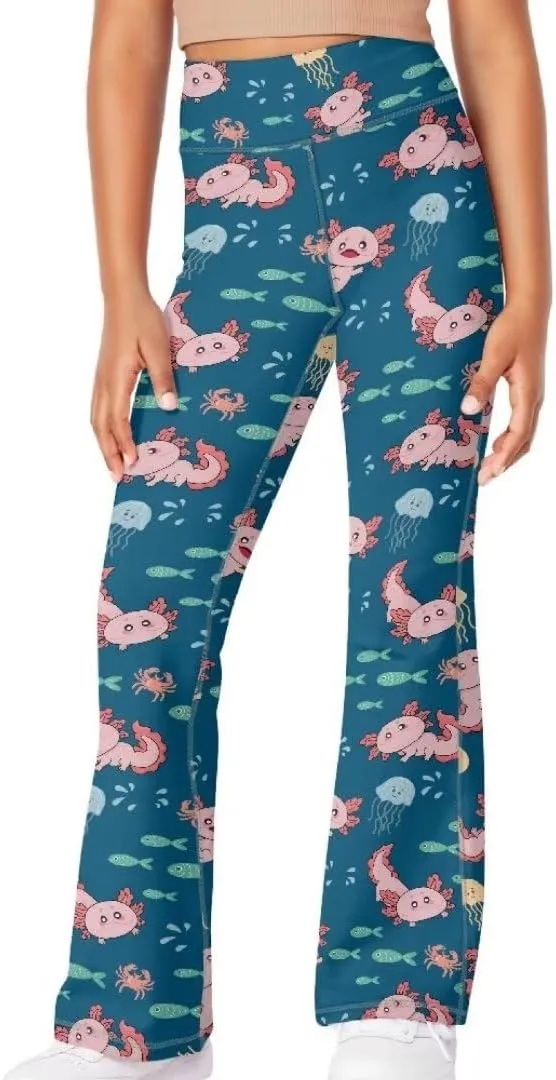 Yoga Pants Girls 5-14t Stylish Bell Bottoms for Girls Flare Leggings