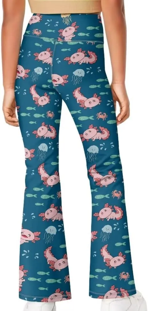 Yoga Pants Girls 5-14t Stylish Bell Bottoms for Girls Flare Leggings