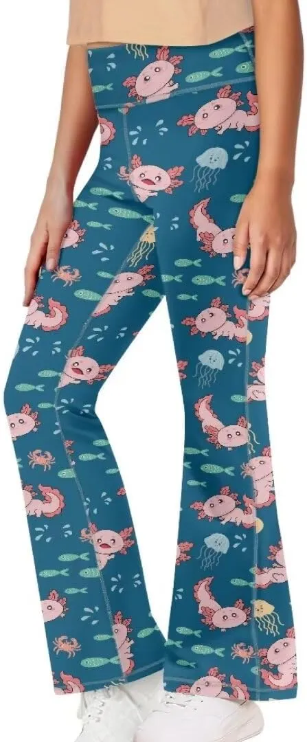 Yoga Pants Girls 5-14t Stylish Bell Bottoms for Girls Flare Leggings