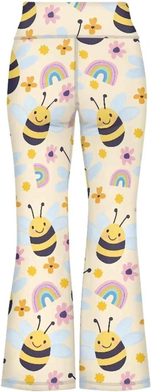 Yoga Pants Girls 5-14t Stylish Bell Bottoms for Girls Flare Leggings