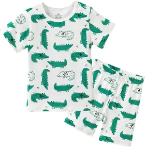 Zanie Kids Baby Toddler Pajamas for Girl and Boy Sleepwear Summer Pja Homewear Cotton