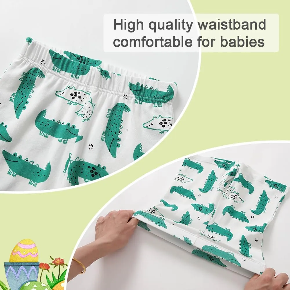 Zanie Kids Baby Toddler Pajamas for Girl and Boy Sleepwear Summer Pja Homewear Cotton