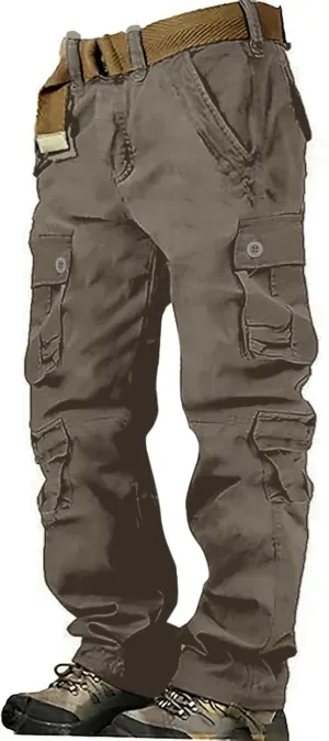 ZYXTIM Men's Combat Camo Cargo Trousers Oversize Ripstop Military Tactical Pants Hiking Joggers Multi Pockets Work Bottoms
